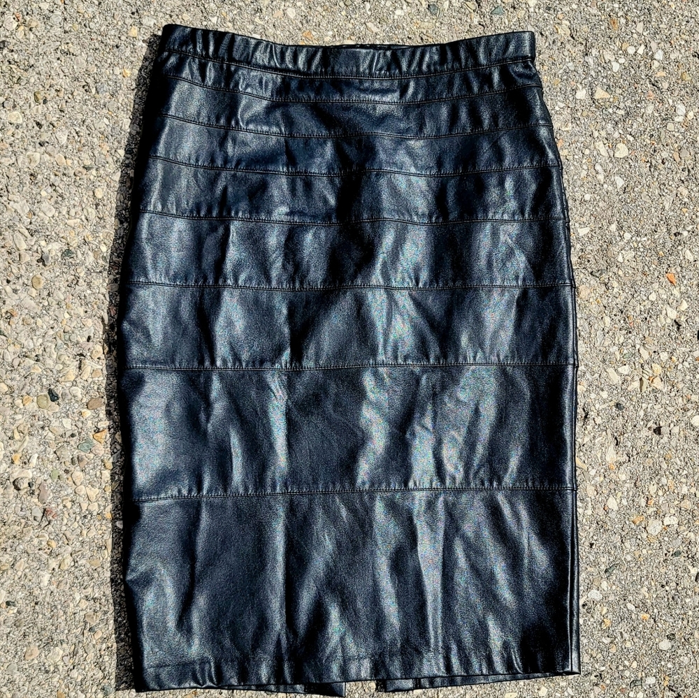 Pleather pencil skirt